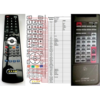 GENERAL LUXMAN RA-007 - съвместимо дистанционно управление на марката General (RA-007)