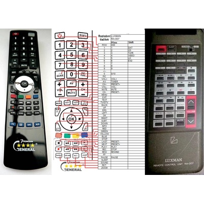 GENERAL LUXMAN RA-007 - съвместимо дистанционно управление на марката General (RA-007)