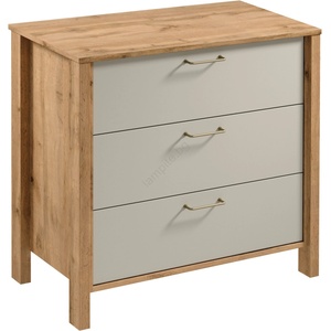 Gala Meble Комод MENTA 90x81x47 см, дъб Wotan/сив (GM0027)
