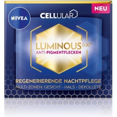 Nivea Cellular Luminous - Нощен крем за лице и шия 50мл