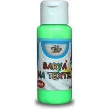 Creatoys Barva na textil 60 ml fluorescent zelená
