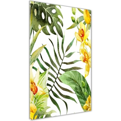 Vertikálny fotoobraz na skle Tropické kvety 50x100 cm