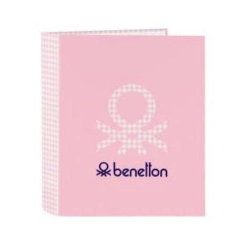 Benetton Папка с пръстени Benetton Vichy Розов A4 (27 x 33 x 6 cm)