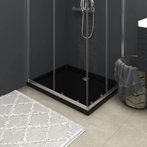 vidaXL Правоъгълно ABS душ корито, черно, 70x90 см (148911)