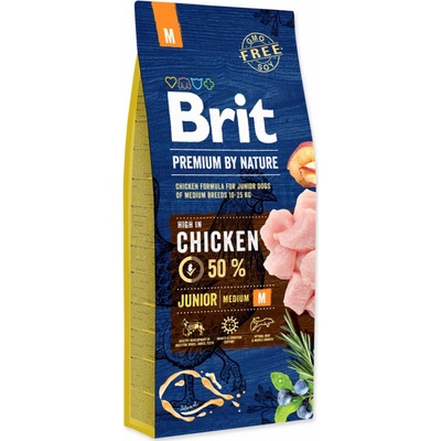 Brit Premium by Nature Junior Medium Breed Chicken 2 x 15 kg
