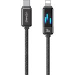 USAMS IPAD / IPAD 2 / IPAD 3-то поколение USAMS METEOR кабел за данни Type-C - Lightning, 120 см, ЧЕРЕН SJ743USB01 (SJ743USB01)
