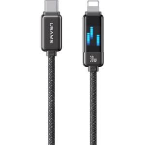 USAMS IPAD / IPAD 2 / IPAD 3-то поколение USAMS METEOR кабел за данни Type-C - Lightning, 120 см, ЧЕРЕН SJ743USB01 (SJ743USB01)