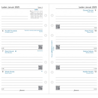 FILOFAX kalendář 2025 osobní, týden/ 2 strana, linky, ČJ+SJ – Zboží Živě