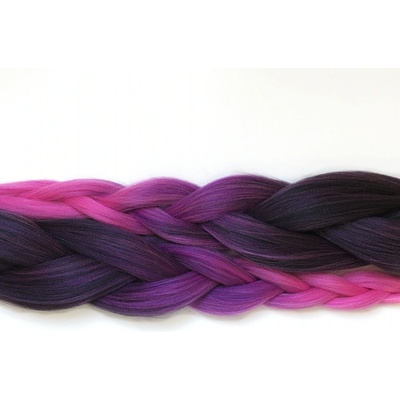 Easy Braid Barva: FR-36 (black-purple-pink shaded, ombré řerná-fialová-růžová), Značka: Easy Braid – Zboží Mobilmania