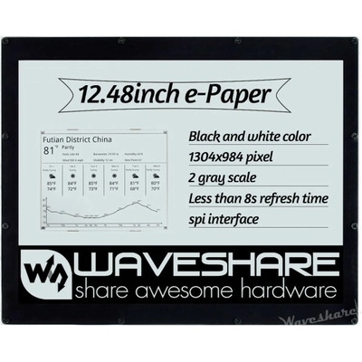 Waveshare 1304×984, 12.48inch E-Ink display module, black/white dual-color