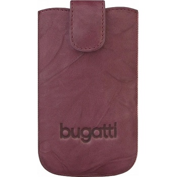 Bugatti Кожен калъф за Motorola Defy, Acer Liquid S100, BlackBerry 9800 Torch, Bold 9000, Bold 9700 и др. (лилав) - Bugatti SlimCase Unique Leather Case L