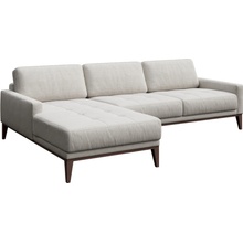 Mesonica Světle šedá látková rohová pohovka Musso Tufted, levá 248 cm