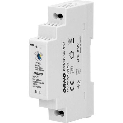 Napájecí zdroj na lištu DIN 24VDC, 0,63A, 15W, šířka 1 modul