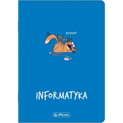 HERLITZ Zošit A5 60l kockovaný informatika predmetový obal z PP fólie