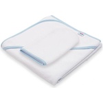 NEW BABY Детска хавлиена кърпа с качулка New Baby BASIC 80x80 бяло-синя (56247)