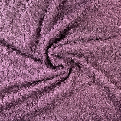 Kabátovina s vlnou Curly Boucle - Fialová sivá