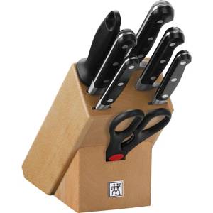 ZWILLING Комплект ножове в блок PROFESSIONAL "S", 8 бр. , с точило за ножове и ножици, Zwilling (ZW35662000)