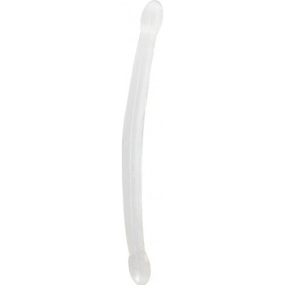 RealRock Crystal Clear 17″ obojstranné dildo 42,5 x 2,3–3,2 cm