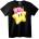 NOONEBRAND Тениска със Звезда и Розова Банта - 2XL, Black