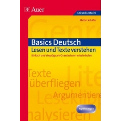 Basics Deutsch, Lesen und Texte verstehen | Stefan Schäfer