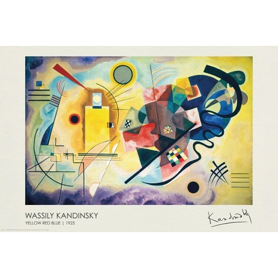 Plagát, Obraz - Yellow, Red, Blue (1925), 61 × 91.5 cm