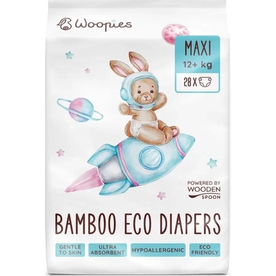 Woopies EKO MAXI 12+kg Wooden Spoon 28ks ECO CERT Cosmos Organic
