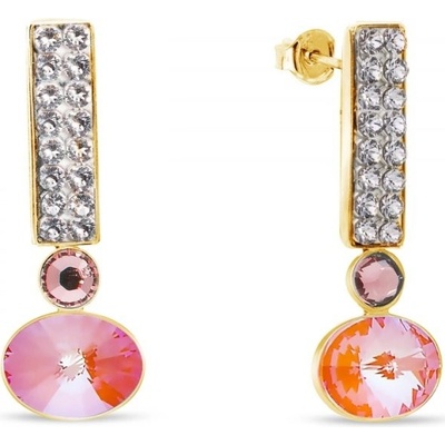Spark oranžové se Swarovski Elements Lingo KGFM4122COGD Orange Glow DeLite