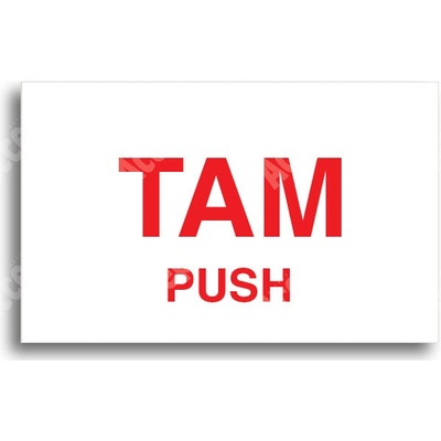 ACCEPT Tabulka SEM - TAM - typ 16 (80 x 50 mm) - bílá tabulka - barevný tisk bez rámečku