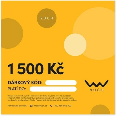 VUCH Elektronický dárkový poukaz v hodnotě 1500 Kč – Zboží Dáma