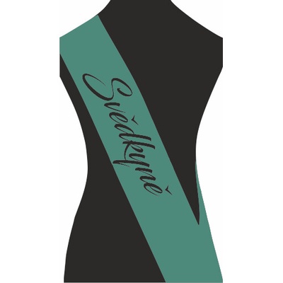 ON-DESIGN Šerpa SVĚDKYNĚ Barva: emerald, Barva potisku: černá, Fonty písma: Blacksword