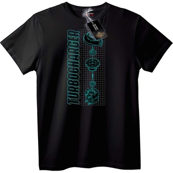 NOONEBRAND Тениска Турбокомпресор - 2XL, Black