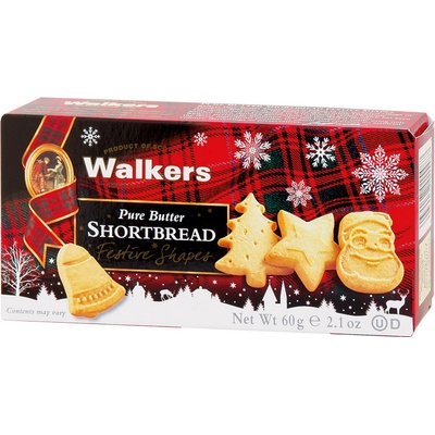 Walkers vánoční máslové sušenky 60 g