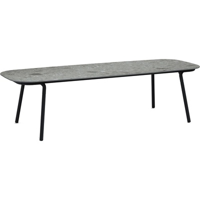Manutti Jídelní stůl Minus, Manutti, oválný 280 x 100 x 74 cm , rám hliník šedočerná lava, deska keramika 12 mm dekor dle vzorníku