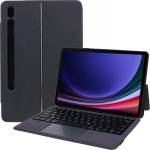 Samsung За Samsung Galaxy Tab S10 FE / S9 FE / S9 Кожен Калъф с Bluetooth Клавиатура с Подсветка, Тъчпад и Скрийн Протектор