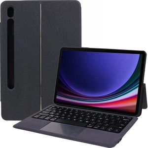Samsung За Samsung Galaxy Tab S10 FE / S9 FE / S9 Кожен Калъф с Bluetooth Клавиатура с Подсветка, Тъчпад и Скрийн Протектор