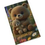 Realsystem Ученическа джобна книжка REALSYSTEM хартиена корица 125x205mm плюшено мече 2026-2027 5313-62 (5313-62)