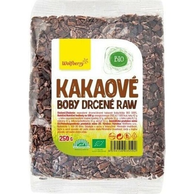 Wolfberry Kakaové boby drcené raw BIO 250 g