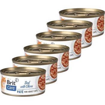 Brit Care Cat Говеждо с маслини 6 x 70 г