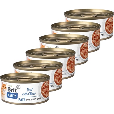 Brit Care Cat Говеждо с маслини 6 x 70 г