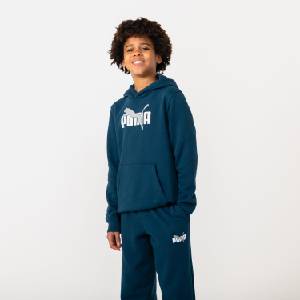PUMA Детски суичър Puma Logo Hoodie Junior Boys - Navy