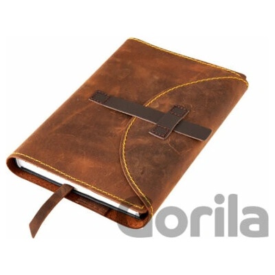 Macoli Hand Made Variabilní obal se sponou XL Pull Up hnědý