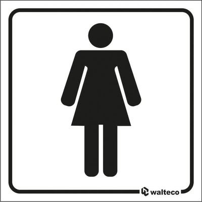 Walteco WC Ženy, 80x80mm, samolepka Množství: 1 ks , 20110