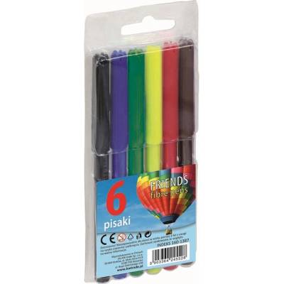 Флумастери Fiorello 6 цвята (1608012-160-1387)