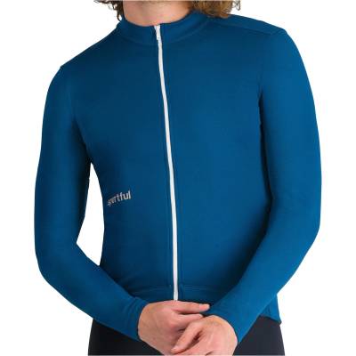 Sportful Мъжка фланелка с дълъг ръкав за колоездене Sportful Classic Thermal Jersey Cycling jersey - Teal Blu (056-3775-0311)