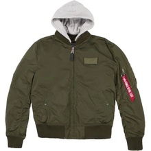 Alpha Industries MA-1 TT Hood zelená tmavě