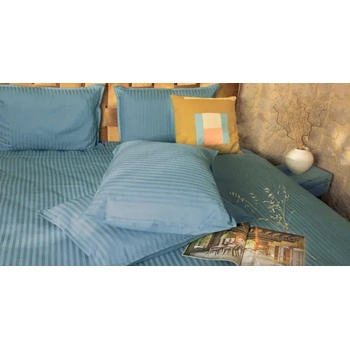 Dilios Спално бельо памучен сатен без долен чаршаф СЕВИЛЯ ЛУКС синьо 3 части