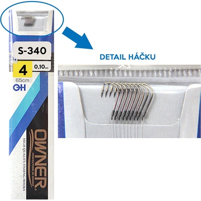 OWNER Návazce na palvanou S-340 vel.14 0,10mm 65cm