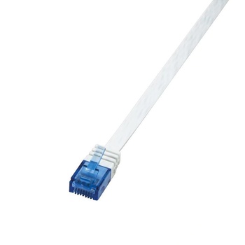 LogiLink NET LogiLink CF2051U Cat6 U/UTP плосък пач кабел - Бял - 2 м (CF2051U) (CF2051U)