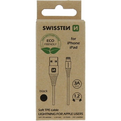 Swissten 71502300ECO USB / Lightning ECO černý