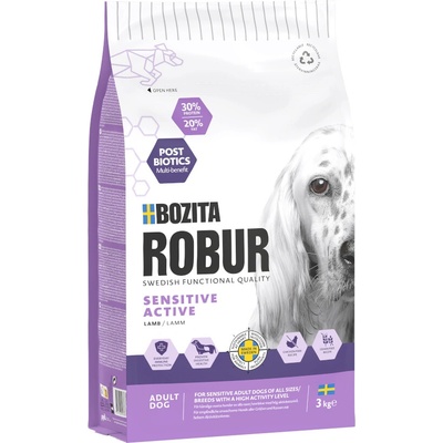 Bozita Robur Sensitive Grain Free Active s jahňacím 12 kg